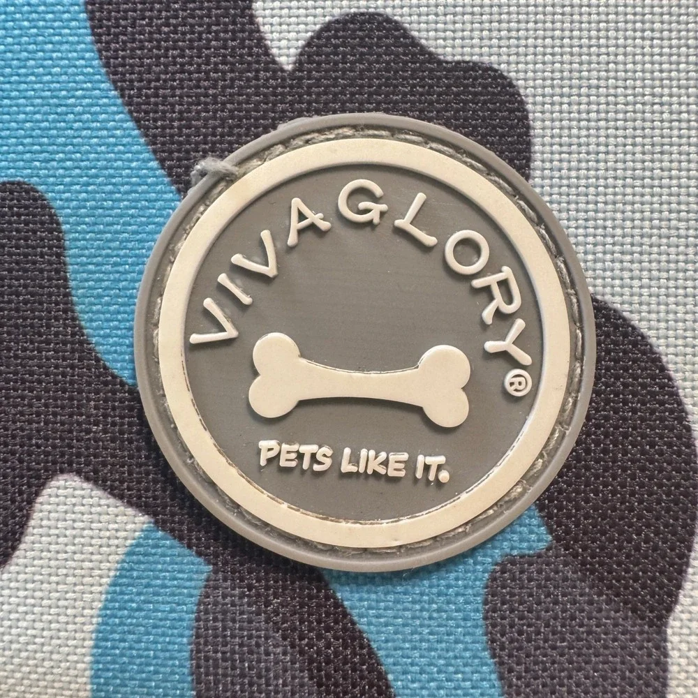 Vivaglory A04 Dog Life Jacket Blue Camo Large Reflective Safety Vest with Handle